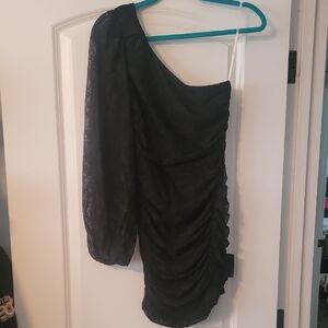 Lulu's Chic Black One-Shoulder Dress